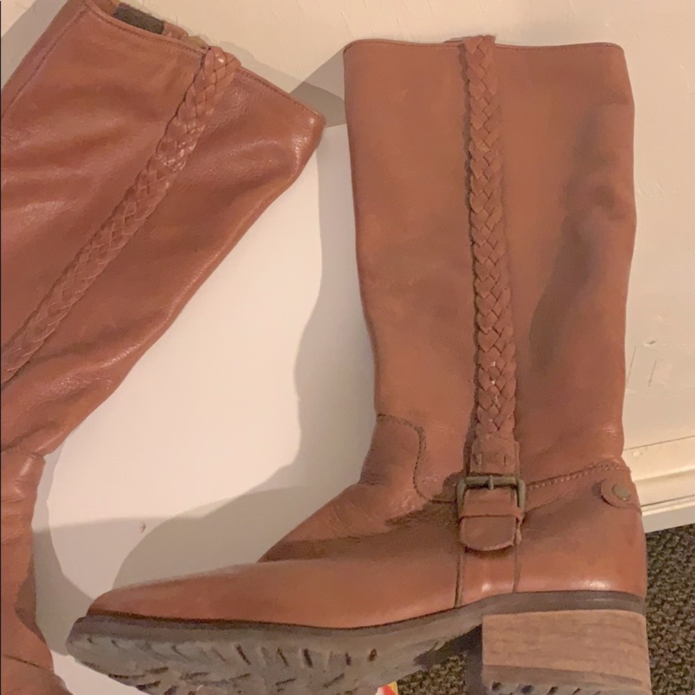 Italian Leather mid calf boots